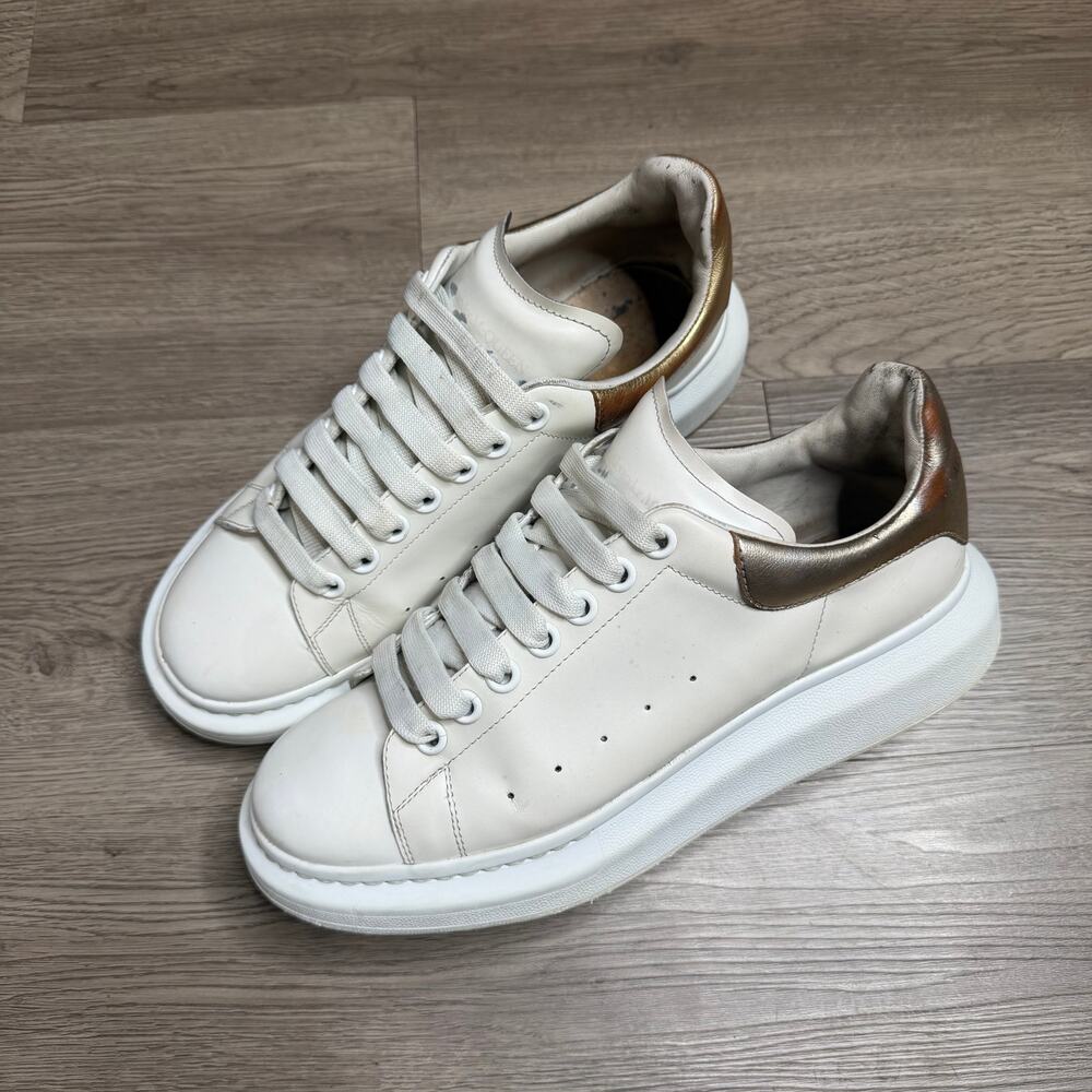 Alexander McQueen Oversized Sneaker White Metallic Gold